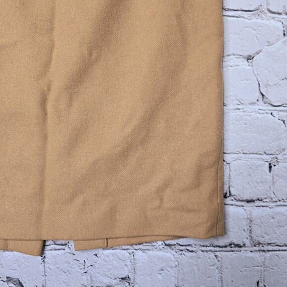 J Crew The Pencil Skirt Wool Classic Tan Straight Preppy Old Money Skirt Size 2 - Picture 6 of 12